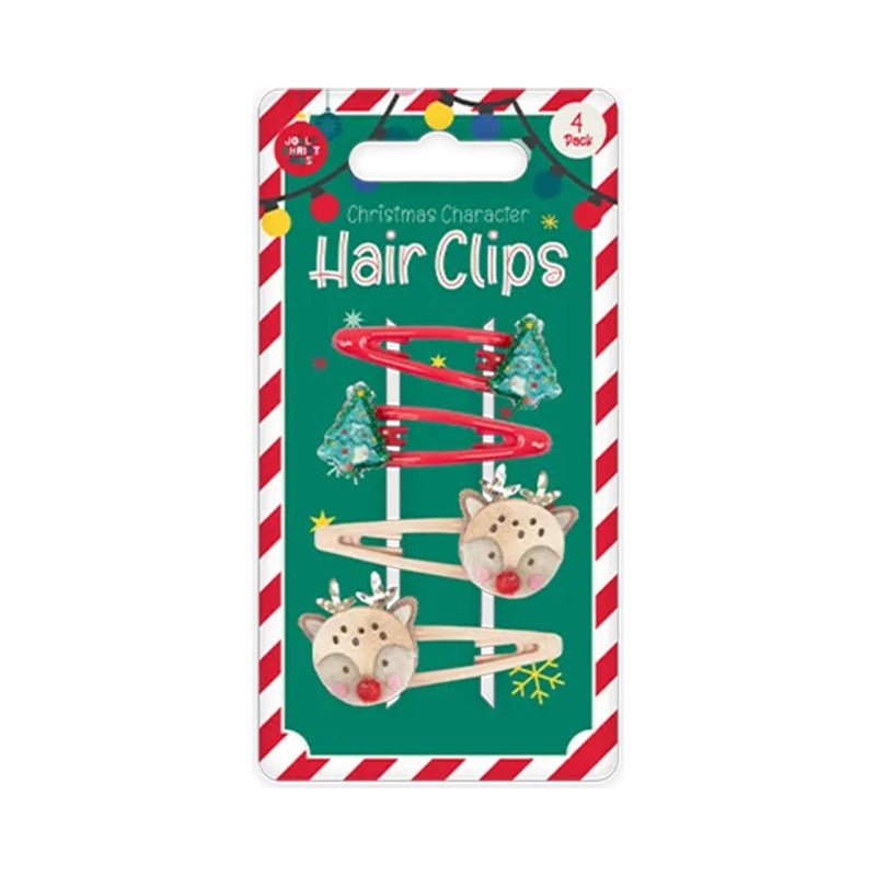 Christmas Character Hair Clips 4 Pack