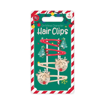 Christmas Character Hair Clips 4 Pack