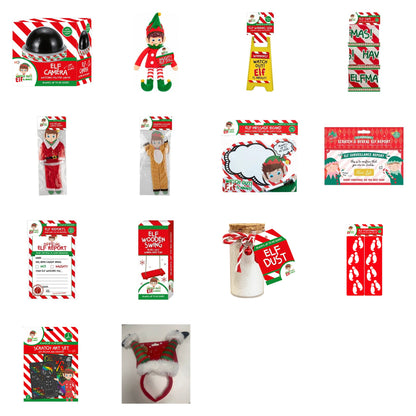 Christmas Elf Bundle With Scene Setters, Accessories &amp; Naughty Elf (1)