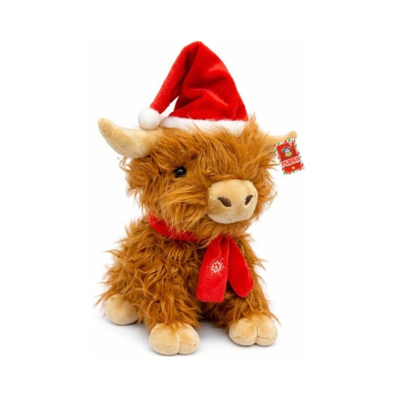 Christmas Highland Cow Plush - 17cm