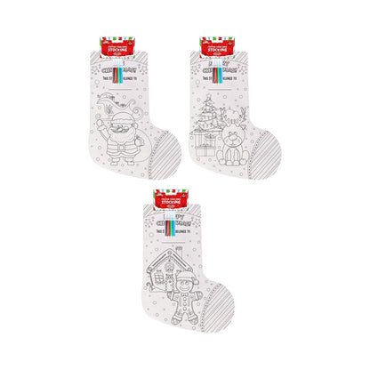 Colour Your Own Christmas Stocking With 4 Felt Tip Pens (1)