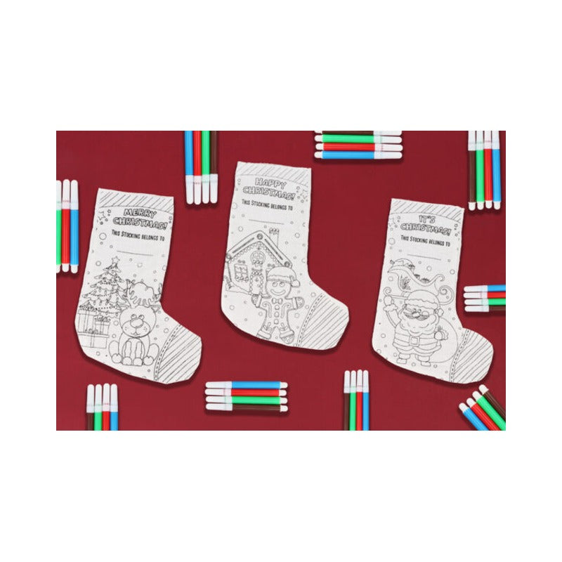 Colour Your Own Christmas Stocking With 4 Felt Tip Pens (2)