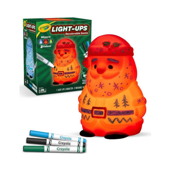 Crayola Recolourable Light Up Santa with 3 Markers (1)