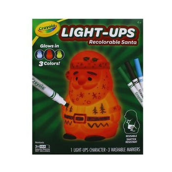 Crayola Recolourable Light Up Santa with 3 Markers