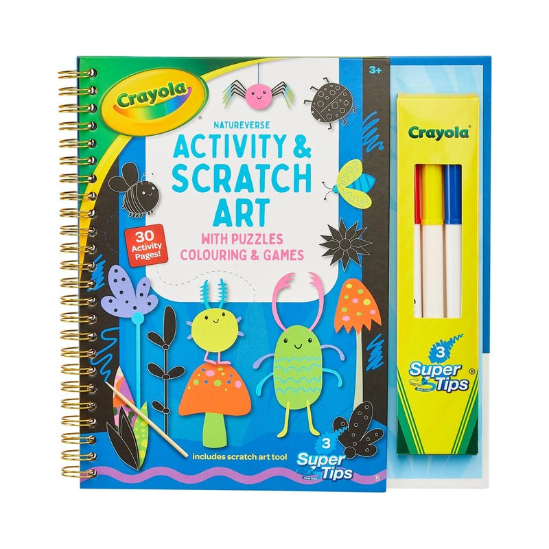 Crayola Scratch Activity and Scratch Art Book with 3 Supertips