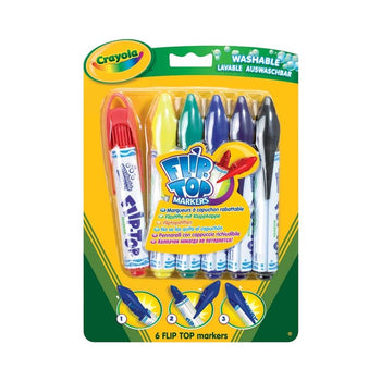 Crayola Washable Flip Top Markers 6 Pack