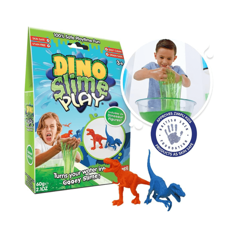 Green Dino Slime Play