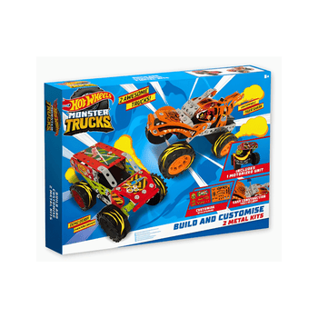 Hot Wheels Monster Trucks Build & Customise Kit - 2 Metal Kits