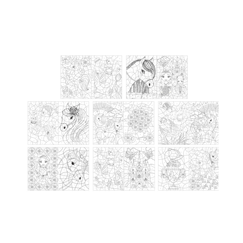 Wholesale Fantasy Colour By Numbers book - (Case of 36)