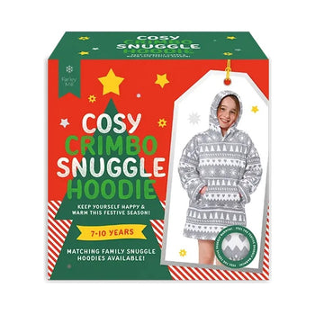 Grey Cosy Christmas Snuggle Hoodie - 7-10 Years