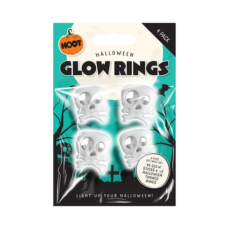 Halloween Glow in the Dark Rings 4 Pack