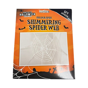 Halloween Holographic Shimmering Cobweb Decoration 5ft