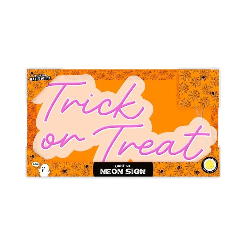 Halloween Light Up Neon Trick or Treat Sign (1)