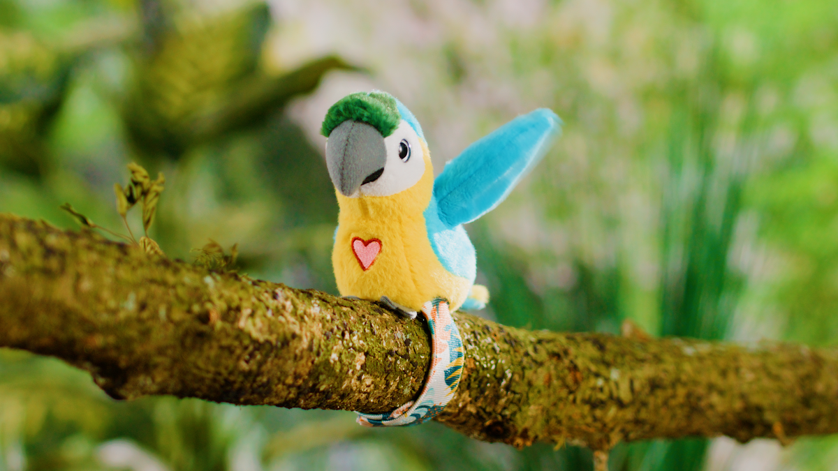 Happy Yappers Blue Parrot Talking Bird Toy (2)