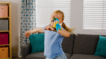 Happy Yappers Blue Parrot Talking Bird Toy (4)
