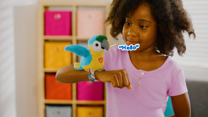 Happy Yappers Blue Parrot Talking Bird Toy (7)