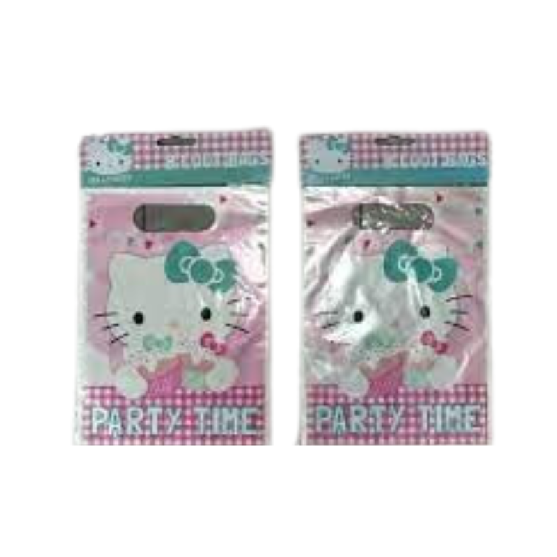 Wholesale Hello Kitty 8 Loot Bags Party Time - (Case of 12)