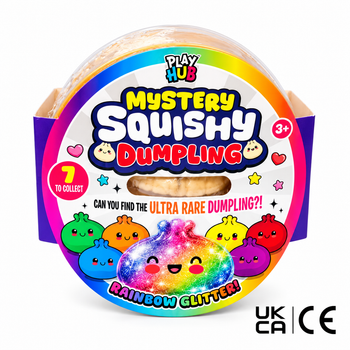 Original Viral Mystery Squishy Dumpling Rainbow Glitter Edition