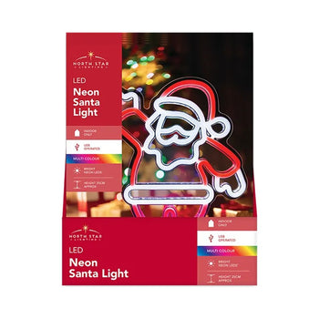 LED Santa Neon Light 25cm