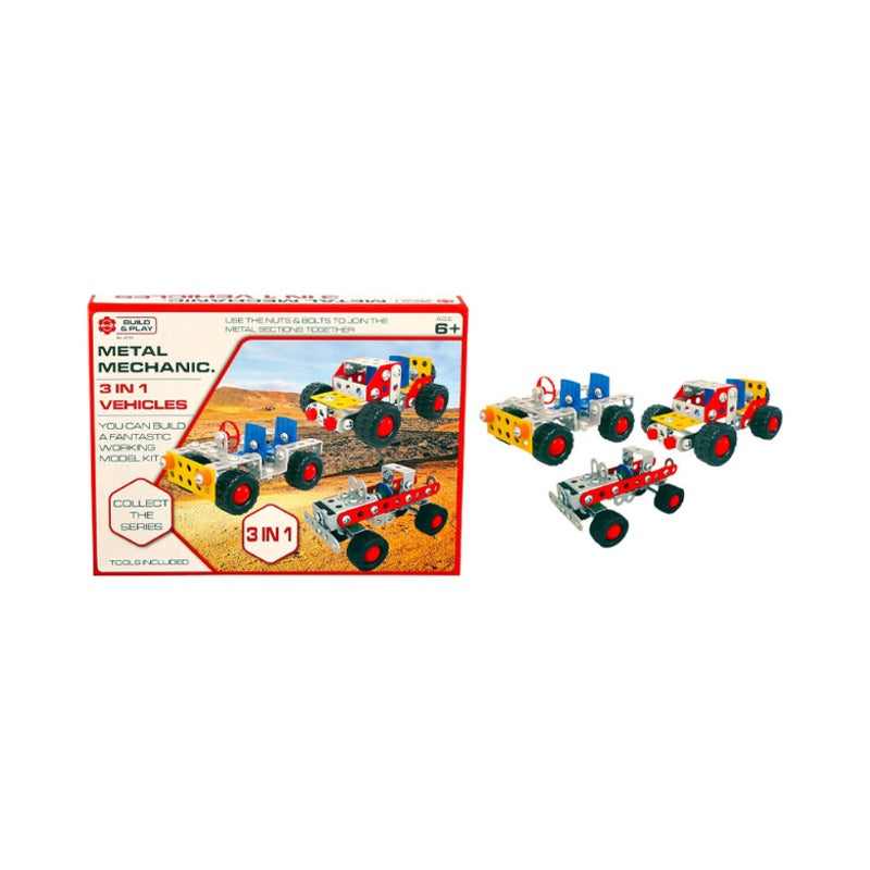 Metal Mechanics 3 in 1 Vehicles STEM Building Kit (1)