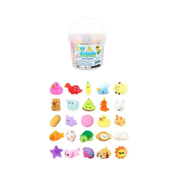 Mini Squishy Toys Bucket - 25 Pack