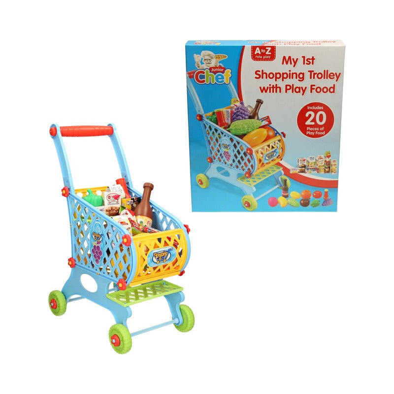My 1st Supermarket Shopping Trolley with Play Food