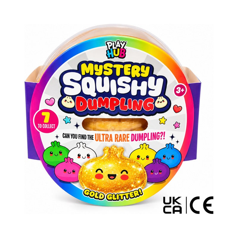 Original Viral Mystery Squishy Dumpling Gold Glitter Edition