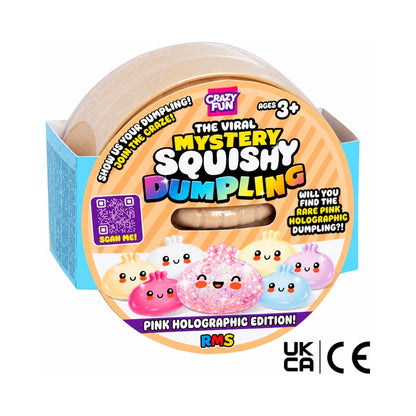 Original Viral Mystery Squishy Dumpling Pink Holographic Edition