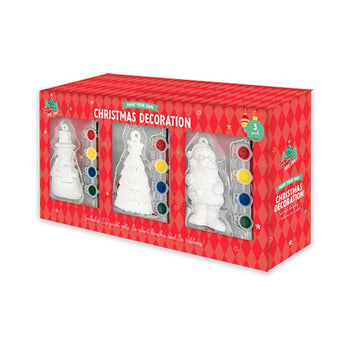Paint Your Own Christmas Character Decorations 3 Pack