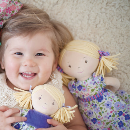 Peggy Doll with Blonde Hair and Lilac & Pink Dress (2)