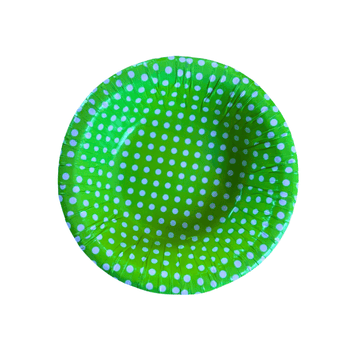 Amazing Celebration Party Bowls - Green Polka Dots