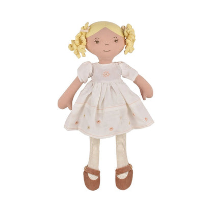 Priscy Doll with Blonde Hair and White Linen Dress