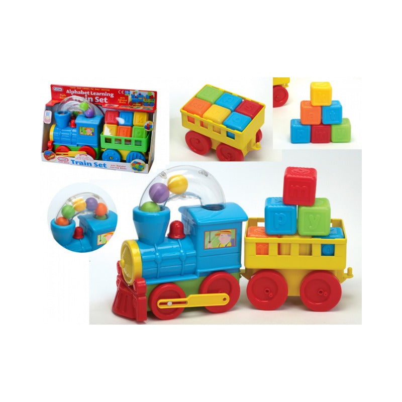 Pull Along Ball Blowing Train With Trailer & Blocks Set (1)