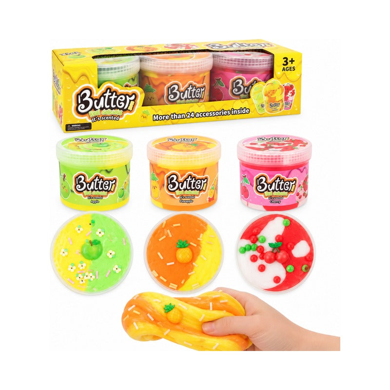 Scented Fruit Butter Slime 3 Pack