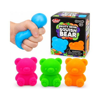 Scrunchems Fruity Neon Squish Bears Squishy Toy