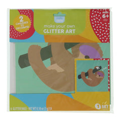 Make your Own Sloth Glitter Art 