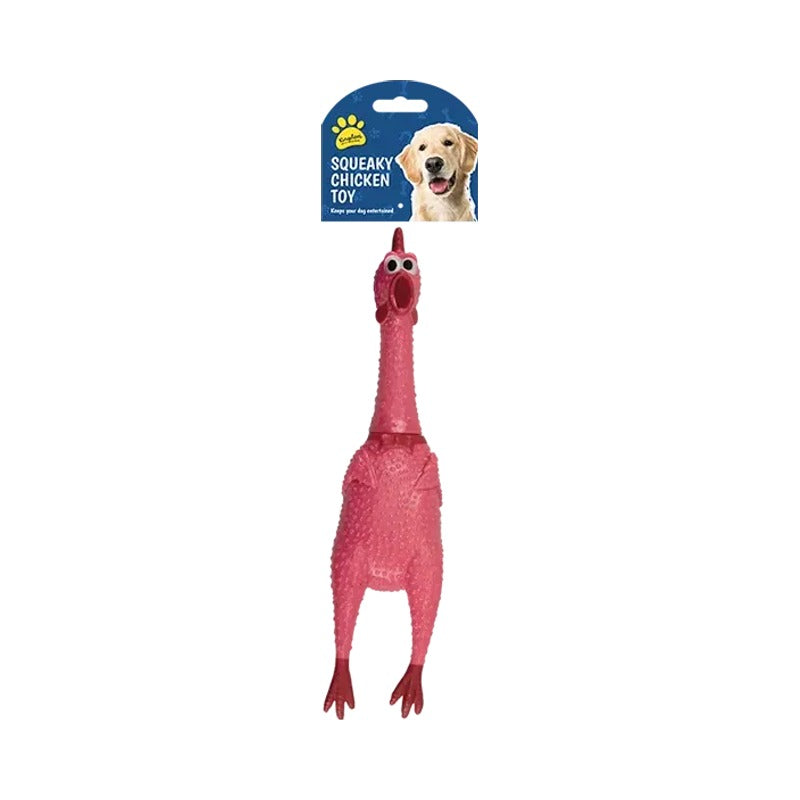 Squeaky Chicken Dog Toy (2)