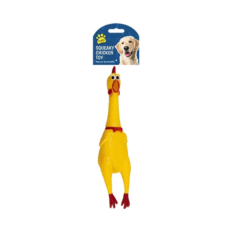Squeaky Chicken Dog Toy