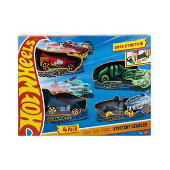 Hot Wheels Stretchy Cars - 4 Pack