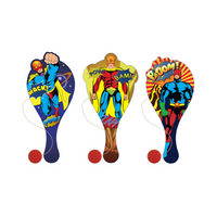 Wholesale Superhero Paddle Bat & Ball - (Case of 12)