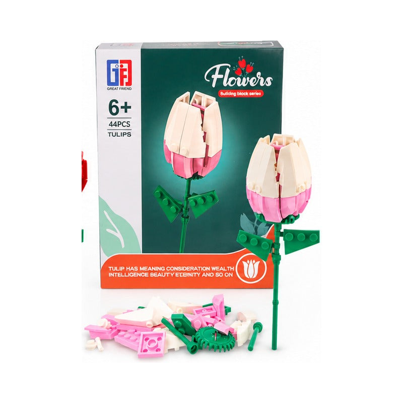 Tulip Flower Building Block Kit