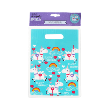 Wholesale 16 Unicorn Party Loot Bags - (Case of 12)