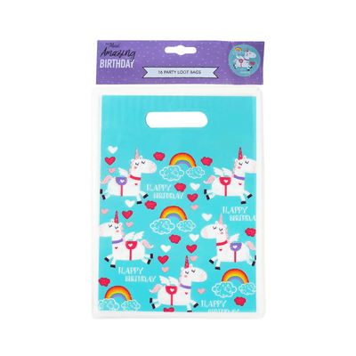 Wholesale 16 Unicorn Party Loot Bags - (Case of 12)