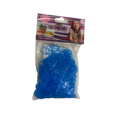 Wholesale 600 Neon Blue Loom Bands - (Case of 24)