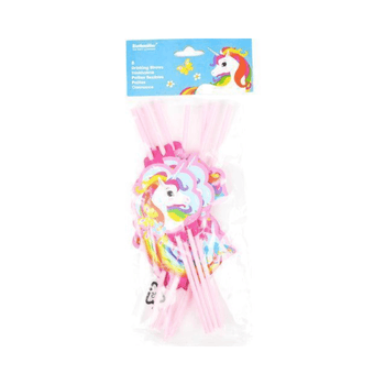 Wholesale 8 Unicorn Pink Straws - Case of 24