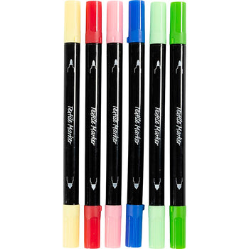 Wholesale Bright Colours Marker - 6 Pack - (Case of 12)