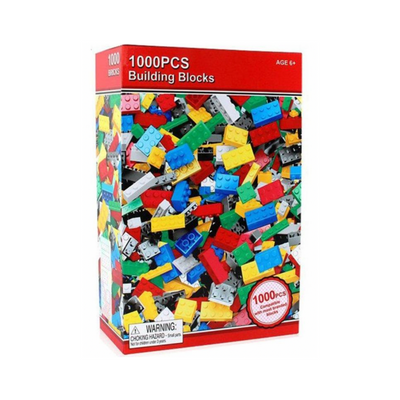 Wholesale Building Blocks Assorted Size & Colours 1000 Piece Set - Case of 12