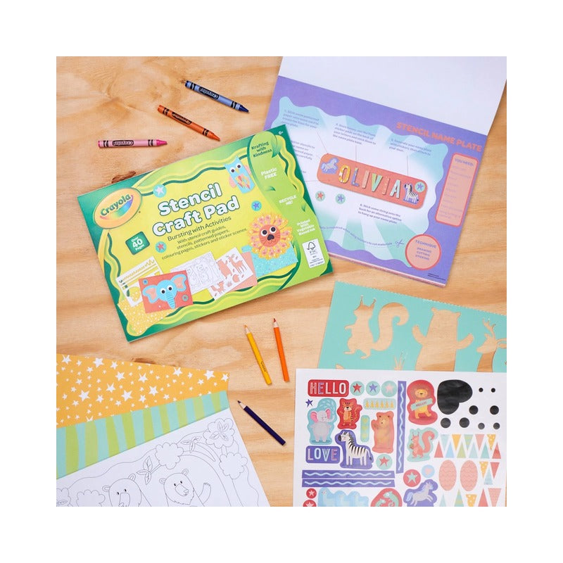 Wholesale Crayola Eco Activity Stencil Craft Pad - (Case of 12) (1)