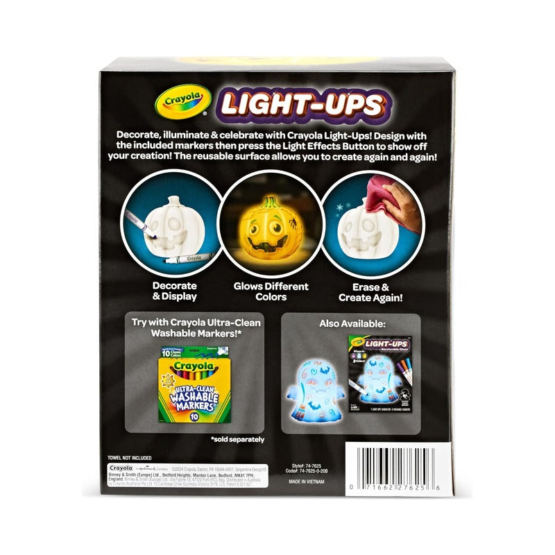 Wholesale Crayola Recolourable Light Up Pumpkin with 3 Markers - (Case of 8) (2)