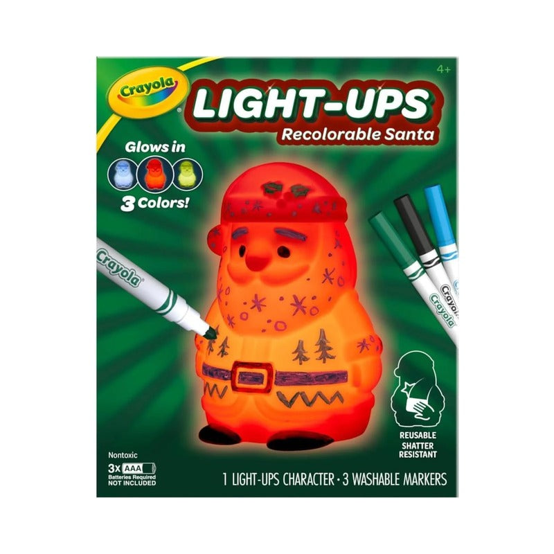 Wholesale Crayola Recolourable Light Up Santa with 3 Markers - (Case of 8)
